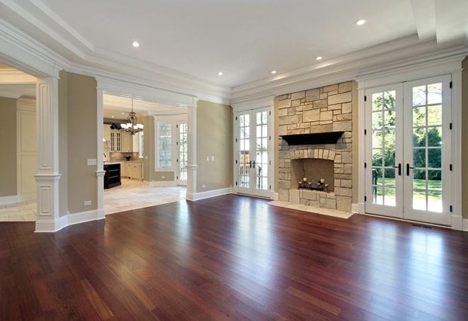 natural light highlighting the grains of the hardwood floor